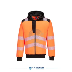 PW327 - PW3 - Sweat à capuche zippé Haute-Visibilité