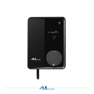 Borne de Recharge 4M ELEC 22 kW – Type 2 avec Prise & Obturateur – 32A – RFID & Écran LCD – Triphasé